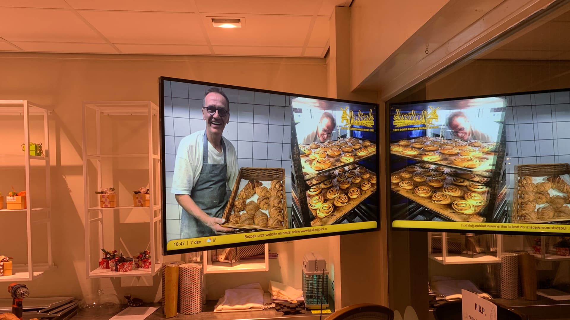 Narrowcasting bij Bakker Jolink