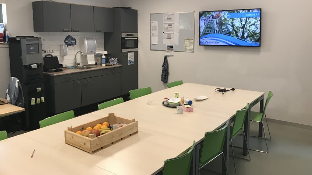 Bedrijfskantine met narrowcasting